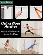 Zacro Resistance Bands, 6 Resistance Levels Pull Up Assistance Bands, Exercise Bands for Men&Women, Heavy Duty Resistance Band Set with Door Anchor, for Working Out, Muscle Training, Physical Therapy - Image 9