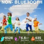 Non-Bluetooth Led Fitness Tracker Watch,Digital Pedometer Watch,with Step Counting/Distance/Calories/Stopwatch/Alarm Clock, Great Gift for Kids Teens Girls Boys Xmas - Image 3