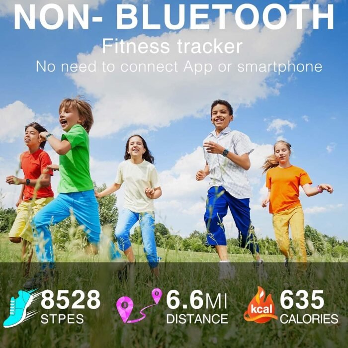 Non-Bluetooth Led Fitness Tracker Watch,Digital Pedometer Watch,with Step Counting/Distance/Calories/Stopwatch/Alarm Clock, Great Gift for Kids Teens Girls Boys Xmas - Image 3