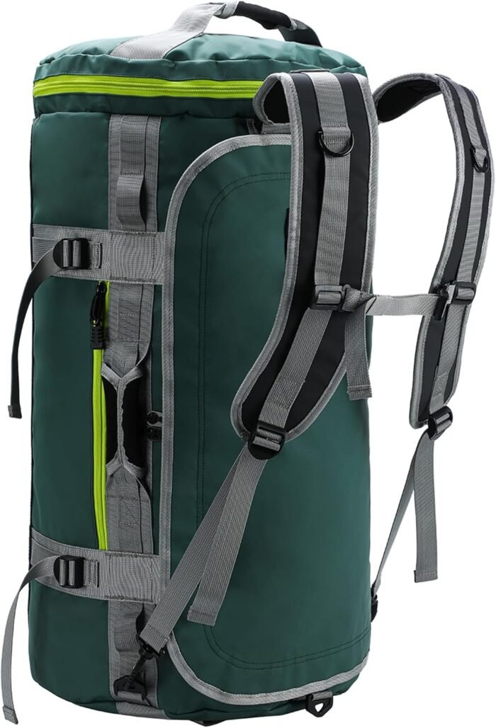 MIER Large Duffel Backpack Sports Gym Bag with Shoe Compartment, Heavy Duty and Water Resistant, Green, 90L - Image 2