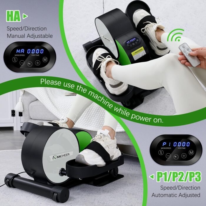 ANCHEER Under Desk Elliptical, Leg Exerciser While Sitting for Seniors with Remote Control, Display Monitor, Electric Seated Pedal Exerciser for Home, Ellipse Leg Exerciser as Seen on TV - Image 4