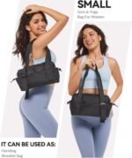 Small Gym Bag for Women Mini Duffle Bag with Wet Compartment, Lightweight Waterproof Cute Tote for Girls Workout Sport Travel, Black - Image 7