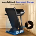 Treadmills for Home Use, Walking Pad Treadmill with Incline, Auto Foldable Treadmill for Home, 8.0 MPH Running Treadmill with Bluetooth Enabled, 300 lbs User Capacity - Image 8