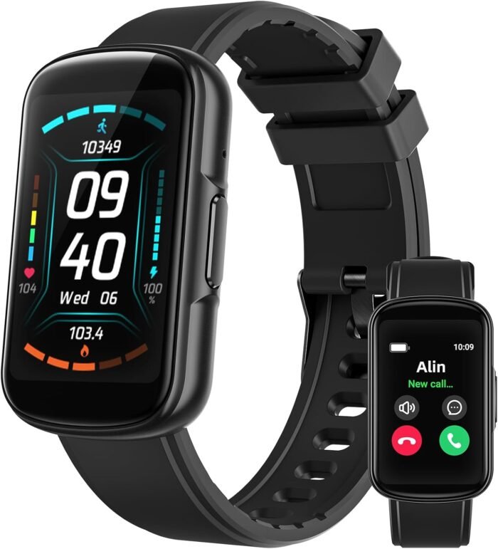 Parsonver Fitness Tracker with Step Counter/Calories/Stopwatch, Health Activity Tracker with Heart Rate Sleep Monitor, IP68 Waterproof Smart Watch 110+ Sport Modes Pedometer Watch for Women Men, Black - Image 2