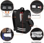 Ytonet Gym Backpack For Men Women, Travel Sports Track Bag With Shoe Compartment USB Charging Port, Large Workout Laptop Backpack Water Resistant College Bag Fit 15.6 Inch, Camping, Black - Image 5