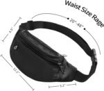 Fanny Pack For Women And Man Crossbody Bag Cross body Bag With Adjustable Strap For Travel Running Hiking Walking Workout Black - Image 5