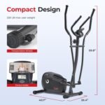 Sunny Health & Fitness Smart Upright Elliptical w/Pulse Sensor Built-in, Indoor Full-Body Cross-Training & Cardio Exercise Machine for Home, Free SunnyFit App Connection, Optional Long Stride Length - Image 7