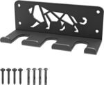 Kipika Versatile Wall Mounted Barbell Holder with Hooks Storage Rack for Barbell Bars Holds Under 33mm Bar Size and Fitness Accessories Space-Efficient Gym Organization for Home & Commercial Use - Image 2