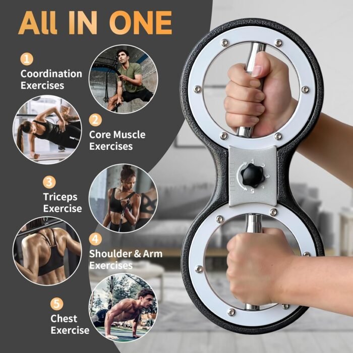 Burn Machine Arm Workout Appliances 360 Degree Rotatable Forearm Exerciser Resistance Adjustable Multi-Functional Rotational Trainer Grip Strength Trainer for Home and Gym Workouts. - Image 7