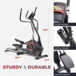 Sunny Health & Fitness Full Body Workout Elliptical Trainer with Digital Performance Monitor, Low Impact Exercise, and Optional Bluetooth with Exclusive SunnyFit App - Image 7