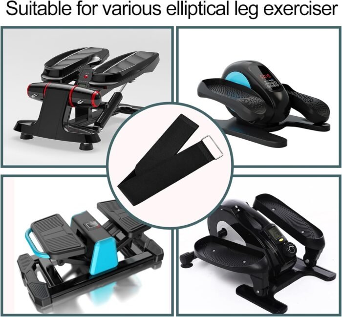 Adjustable Pedal Straps for Ellipse Leg Exerciser Machine, Feet Pedal Strap Under The Desk Leg Training Exerciser Fitness Strap Home Office Sports Accessories for Fit Foot Prevent Slipping - Image 7
