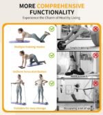 Pilates Board - Pilates Reformer Set, 6 in 1 Pilates Boards for Home Workout, Portable and Foldable Pilates Reformers, Multifunctional Reformer Pilates Machine, Pilates Board for Women - Image 8