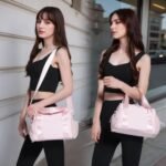Small Gym Bag for Women, Mini Crossbody Gym Duffle Bag with Wet Compartment, Carry on Gym Tote Bag for Workout Dance Sport Travel (Mini-Pink) - Image 3