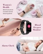 Fitness Watches for Women, LYNN2 Fitness Tracker with Heart Rate Monitor Blood Oxygen/Sleep Tracker Pedometer, Slim Step Tracker Watch for iOS/Android Phones Waterproof (Black) - Image 9