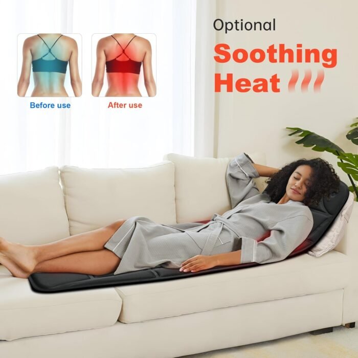 CILI Full Body Massage Mat with Heat, Vibration Back Massage Pad, Full Body Massager for Neck Back Pain, Massage Mattress Pad, Gifts for Men Women - Image 3