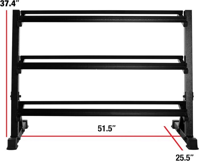 CAP Barbell Dumbbell Rack | 5-50lb or 5-75lb Dumbbell Storage | Multiple Options - Image 3