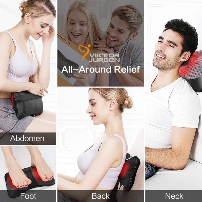 VIKTOR JURGEN Mothers Day Back Massager Gifts, Shiatsu Kneading Massager for Neck and Shoulder, Massage Pillow with Heat Relaxation Gifts for Women/Men/Dad/Mom/Fathers Day/Christmas - Image 10
