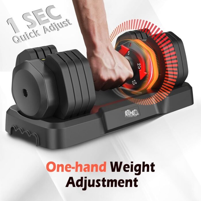 25LB 55LB Adjustable Dumbbells Set, 5LB to 25LB Dumbbell Pair,15LB to 55LB Weight Set of 2, Home Gym 50lbs/110lbs, Anti-Slip Handle for Exercise Equipment - Image 3