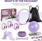 Pilates Ring Kit for Women, Pilates Equipment Accessories, Home Workout Set with Magic Circle, Mini Exercise Ball, Ankle Resistance Bands & Yoga Socks, for Fitness, Toning & Better Me Gifts - Image 8