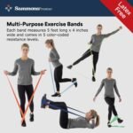 Sammons Preston Resistance Bands for Working Out, Non-Latex Exercise Bands, Resistance Bands for Physical Therapy, Improve Strength & Flexibility, Stretch & Tone Major Muscles, 5pk - Image 11