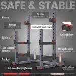 PASYOU Squat Rack for Home Gym with Max Load 1800 lbs for Bumpers and 600 lbs for J Hooks (Model:SR30) - Image 5