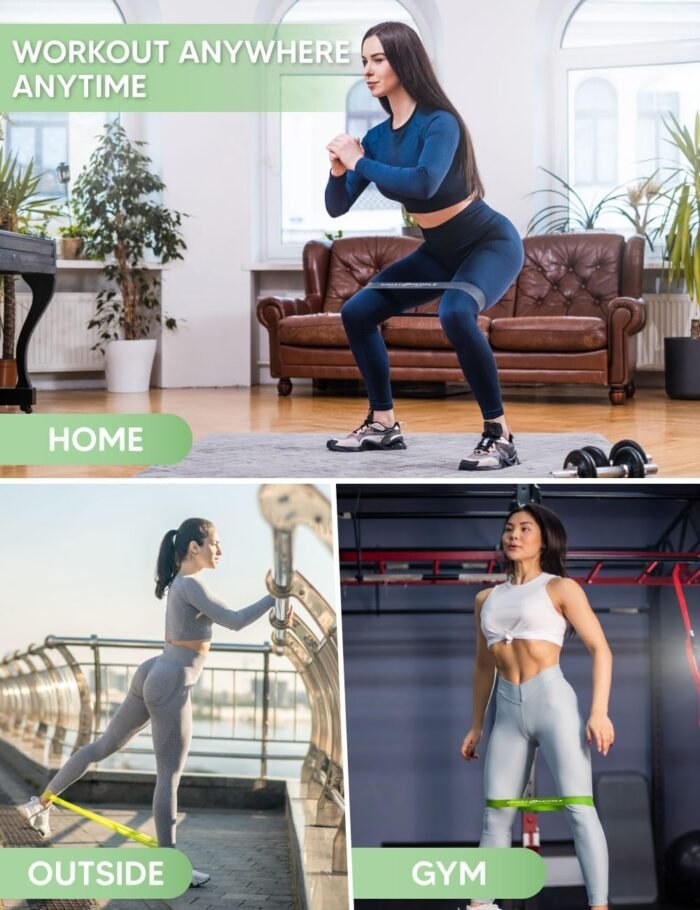Booty and Resistance Bands for Workouts & Physical Therapy - Stretch Bands for Exercise with 2 Workout E-Books & Recipes Included - Image 9