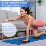 5 Pcs Yoga Blocks Knee Pads Yoga Strap Set Soft Premium Foam Blocks Accessories for Pilates Meditation General Fitness Stability, Kneeling, Balance, Deepen Stretches and Toning - Image 6