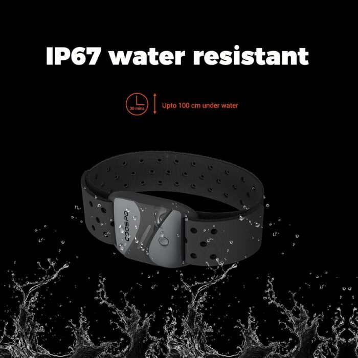 COOSPO Heart Rate Monitor Armband HW807, Bluetooth 5.0 ANT+ HRM with HR Zone LED Indicator, Tracking Heartbeat HRV for Fitness Training, Work with Peloton/Polar/Wahoo/Strava/DDP Yoga - Image 7