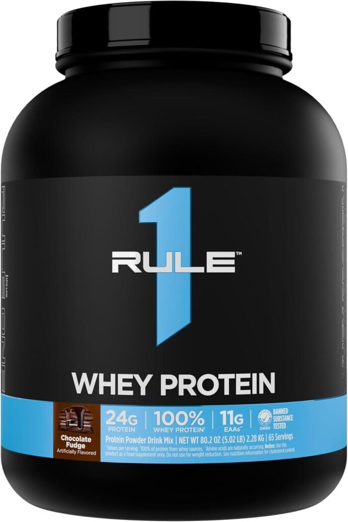 Rule 1 Whey Protein – 24g Fast-Acting Protein from All-Whey Sources with Naturally Occurring EAAs & BCAAs for Workout Recovery or Anytime Use (5 Pounds*, Chocolate Fudge) - Image 2