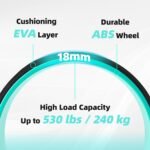 Back Roller Wheel Set of 4 with 2 Yoga Blocks – Foam Back Stretcher for Pain Relief, Spine Cradle Deep Tissue Massage Roller for Stretching & Physical Therapy - Image 8