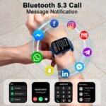 Smart Watch (Answer/Make Call), 2025 New Smartwatch for Men/Women, 1.96" Fitness Watch with 112 Sport Mode/Pedometer/Calories/Sleep/Heart Rate Monitor, IP68 Waterproof Fitness Tracker for Android iOS - Image 6