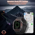 Military Smart Watches Built-in GPS, 100+ Sport Modes for Men with, Smartwatch for Android Phones and iPhone, 1.75" HD Screen Bluetooth Call 24/7 Heart Rate/Sleep/Stress - Image 9