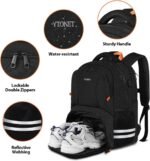 Ytonet Gym Backpack For Men Women, Travel Sports Track Bag With Shoe Compartment USB Charging Port, Large Workout Laptop Backpack Water Resistant College Bag Fit 15.6 Inch, Camping, Black - Image 6