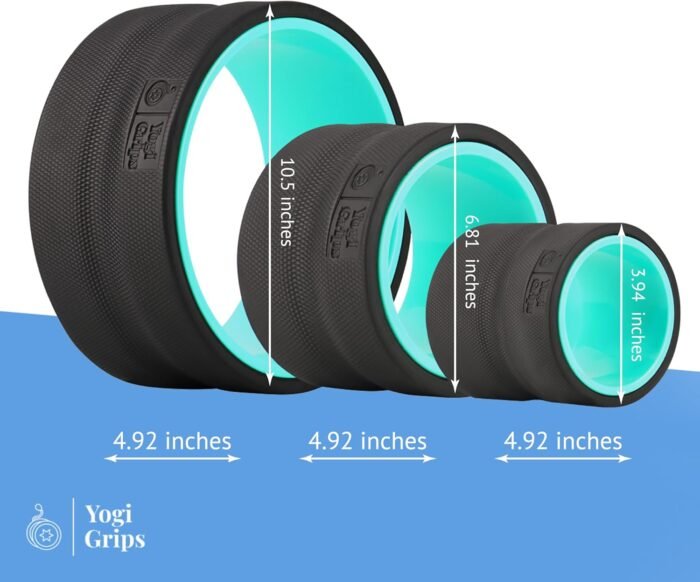 Back Roller Wheel- Foam Padded Back Stretcher Wheel with Center Spine Cradle-Back Pain & Stretching- Deep Tissue Massage Roller for Back (Set of Three- Medium, Small and Extra Small) - Image 3