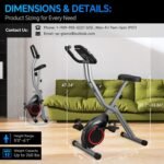 Foldable Exercise Bike for Small Apartments, Stationary Bikes for Home, Indoor Portable Cycling Bike with 16-Level Magnetic Resistance, 260LBS Capacity, 5.5 LBS Flywheel, Designed for Small Space Workout 816 - Image 6