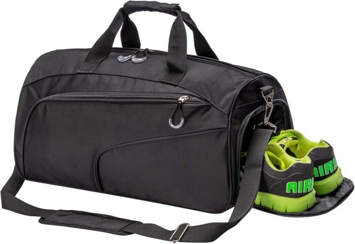 Kuston Sports Gym Bag with Shoes Compartment &Wet Pocket Gym Duffel Bag Overnight Bag for Men and Women - Image 3