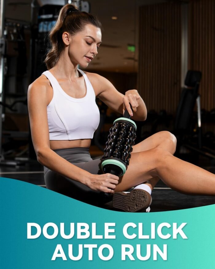 Rolling Percussive Massager, Percussive Therapy, Whole Body Relief, Deep Tissue and Muscle Recovery, Hands-Free Base - Image 3