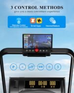 Incline Treadmill for Home, 3.5HP Folding Treadmill 340 lb Capacity, Double Deck Shock-Absorbing Running Machine, Work for App - Image 4