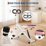 Squat Machine, Squat Assist Trainer with Adjustable12 Level Resistance, Foldable Squat Ride Rowing Machine for Home, Full Body Workout Gym for Glutes Legs Workout, 350 LBS Capacity - Image 5