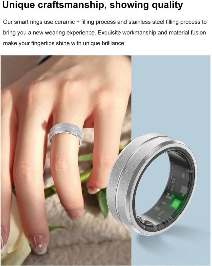 Smart Fitness Tracker for Men and Women, Heart Rate & Blood Oxygen Monitor & Sleep Monitoring, Remote Selfie Control, Waterproof Wearable Smart Ring (8) - Image 9