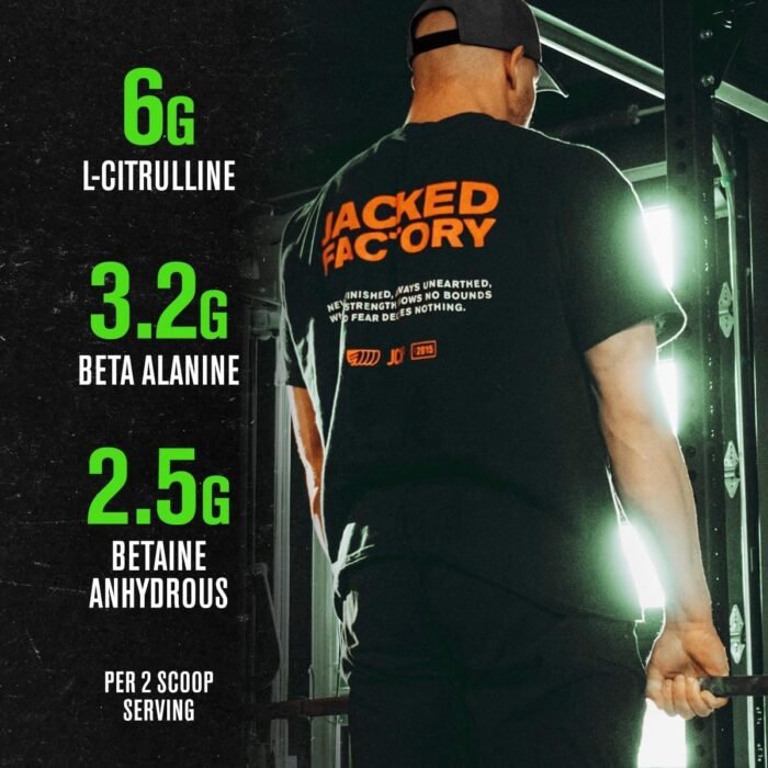 Jacked Factory NITROSURGE Pre Workout Supplement - Endless Energy, Instant Strength Gains, Clear Focus, Intense Pumps - NO Booster & Preworkout Powder with Beta Alanine - 30 Servings, Cherry Limeade - Image 6