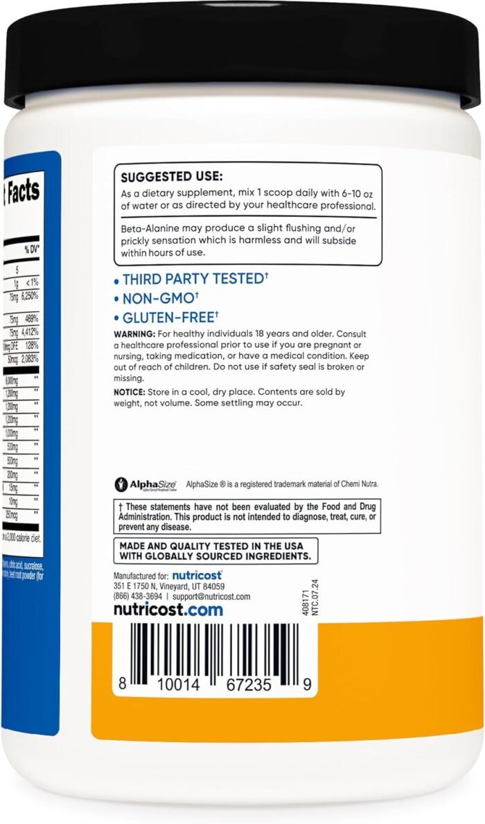 Nutricost Stim-Free Pre-Workout, 30 Servings (Peach Mango) - Caffeine Free, Stimulant Free, Non-GMO, Gluten Free - Image 5