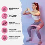 Fabric Resistance Bands for Working Out, 6pcs Band Set, 3pcs Non-Slip Booty Bands 3pcs Loop Exercise Bands for Leg, Glutes, Hip Elastic Bands for Gym, Home Fitness, Pilates, Yoga for Women and Men - Image 9