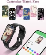 Fitness Watches for Women, LYNN2 Fitness Tracker with Heart Rate Monitor Blood Oxygen/Sleep Tracker Pedometer, Slim Step Tracker Watch for iOS/Android Phones Waterproof (Black) - Image 5