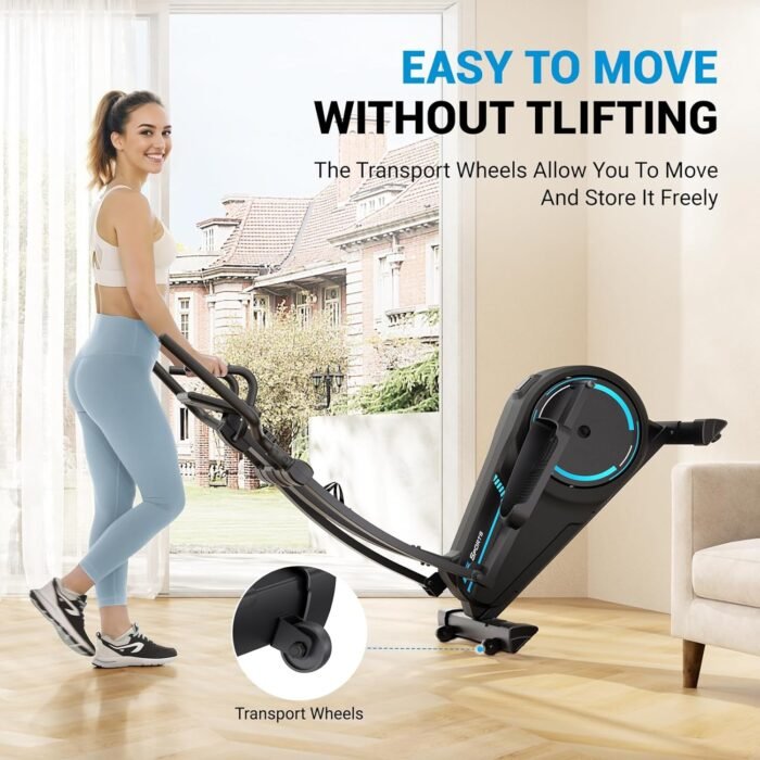 THERUN Elliptical Exercise Machine, Elliptical Machine for Home w/Whisper-Quiet Magnetic Driving System, Elliptical Trainer w/ 15.3" Stride, 16 Resistance Levels, 8KG Flywheel, Bottle Holder - Image 10