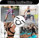 Resistance Bands with Handles, Easy Hold Working Out Exercise Bands, Comfortable Workout Accessory for Men Women Strength Training Muscle Shaping Physical Therapy Home (30LB) - Image 7