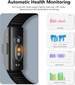 IAMJOY Smart Health Wristband, Wearable Activity & Fitness Tracker for Multi-Sport Mode, All-Day Automatic Continuous Monitoring of Health Data, Improve Sleep, Stress & Wellness, with Free App, Black - Image 3
