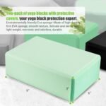 Yoga Blocks with Silicone Protective Cover, Premium EVA Foam Yoga Block for Yoga, Pilates, Meditation & Stretching, Non-Slip Lightweight Durable Bricks for Improving Poses & Balance - Image 4