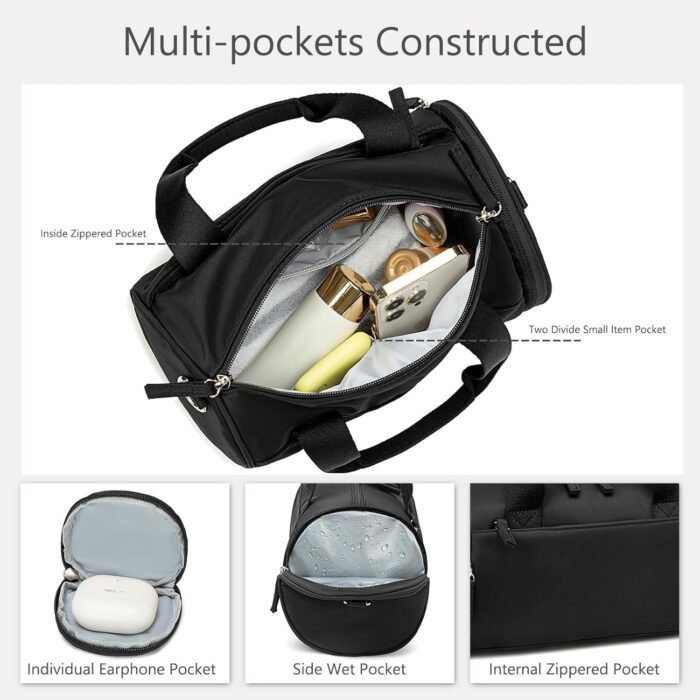 BTOOP Mini Gym Bag for Women Girls Cute Small Duffle Bag Workout Sport Bags for Dance,Fitness,Yoga (Black) - Image 4