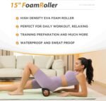 5 in1 Foam Roller Set, Trigger Point Foam Roller, Massage Roller Stick, Massage Ball, Resistance Band for Deep Muscle Massage Pilates Yoga,Fitness Exercise for Whole Body (Pure Black) - Image 4